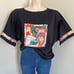 VINTAGE LRW designs Atlanta hand painted art to wear African jungle boxy tee