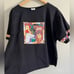 VINTAGE LRW designs Atlanta hand painted art to wear African jungle boxy tee