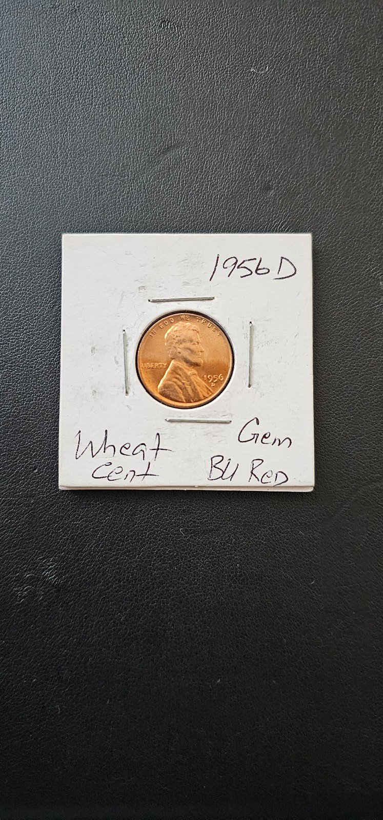 Wheat penny 1956 D Gem Red