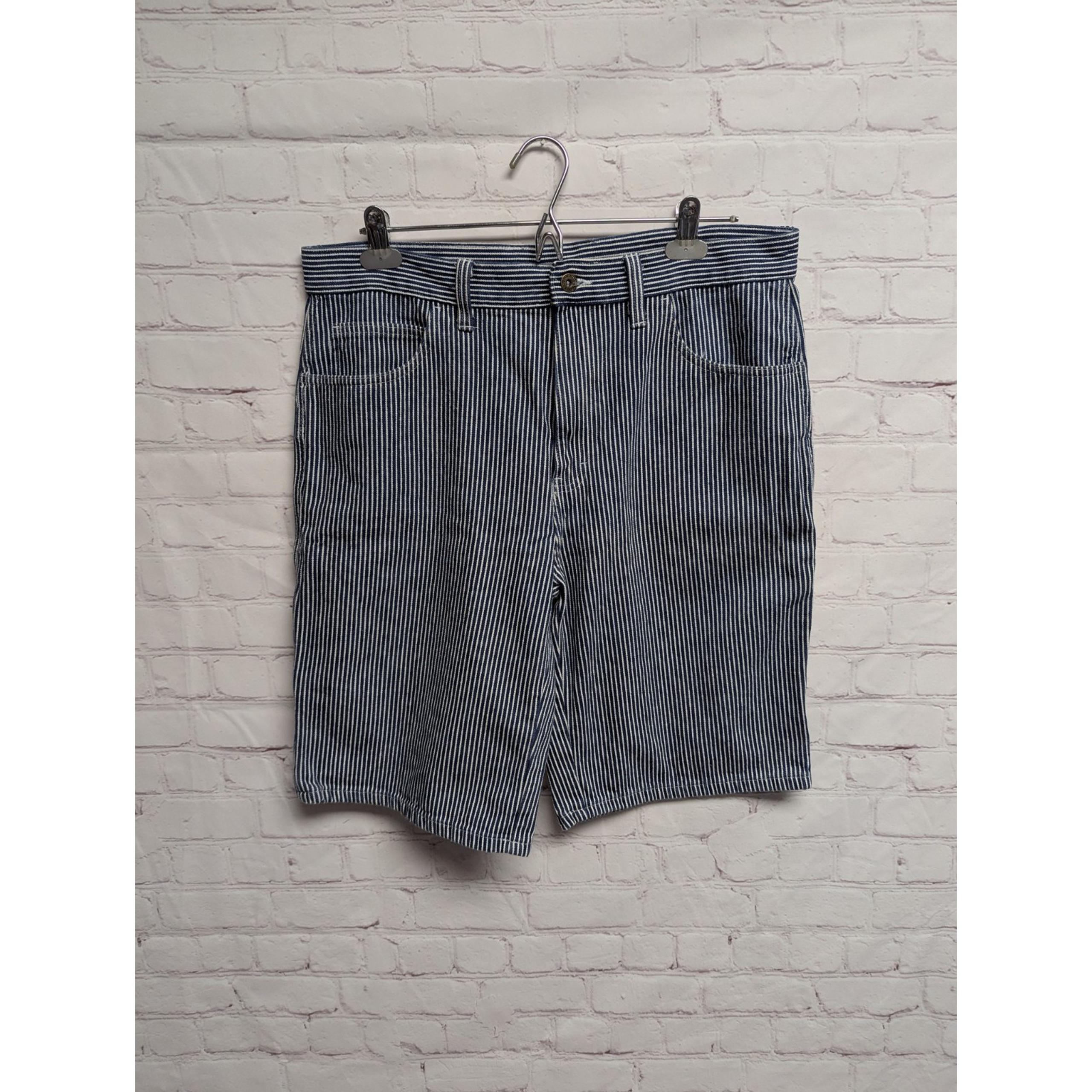 Dickies Engineer Stripe Carpenter Jean Shorts Mens 34 EUC 302