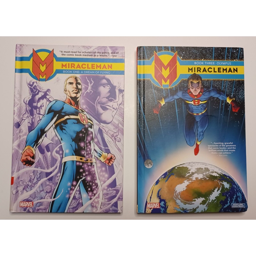 MiracleMan Book 1 and 3 Hardcover - Mick Anglo - Marvel Comics