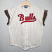 Chicago Bulls Sleeveless Starter NBA Button Baseball Type Jersey Adult XL READ
