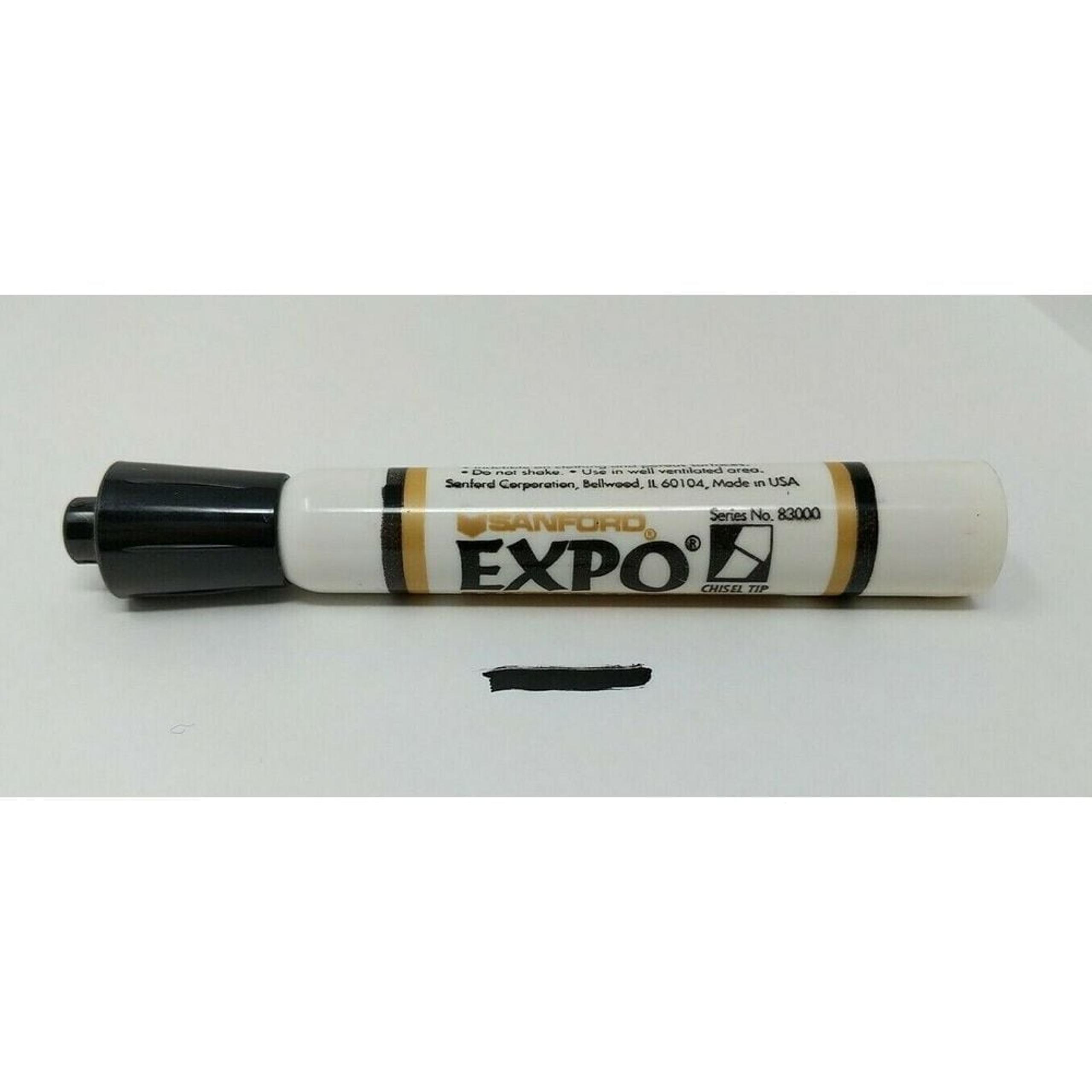 EXPO Dry-Erase Markers Sanford Potent Ketone 83000 VTG Made in USA Black Chisel