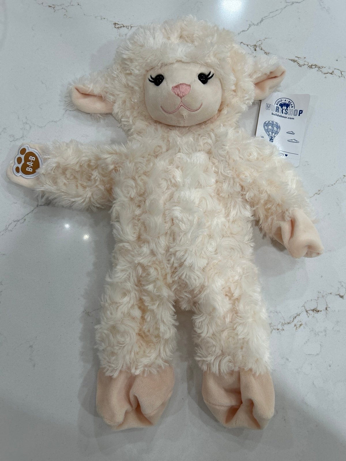NWT Build a bear vanilla swirls Lamb