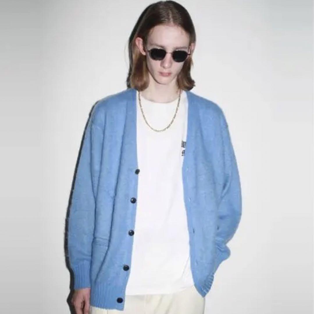 ✨Excellent Condition - WACKO MARIA Mohair Cardigan, Big Silhouette, XL, Blue