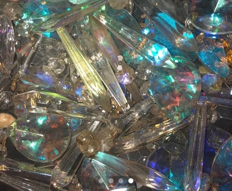 Vintage Swarvoiski Crystal, Vintage chandelier Prism, Lot of 30