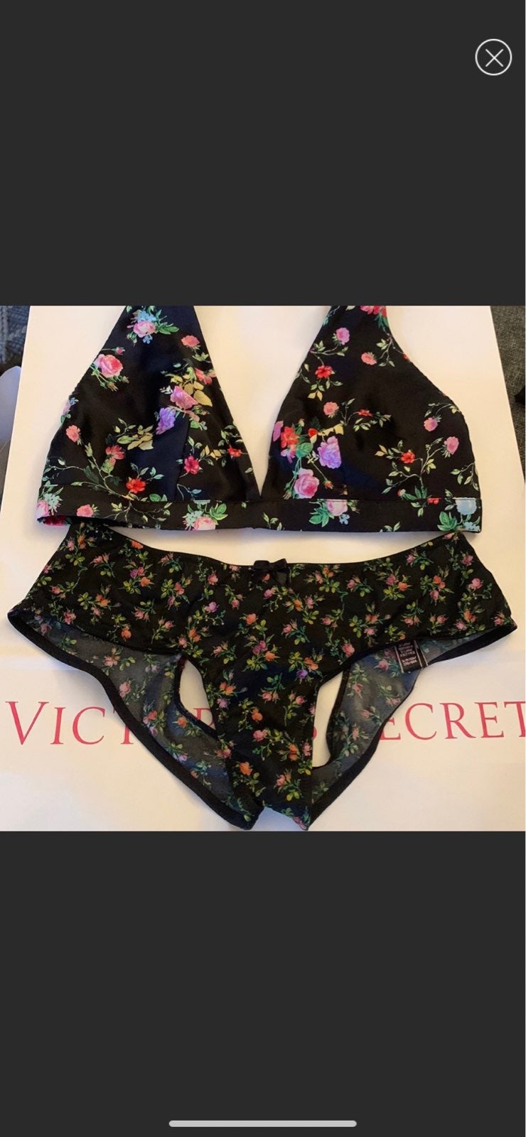 Victorias Secret silk bralette set