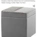 Lionel Richie HOME Allegro Storage Ottoman, Slate Grey, Soft Velvet Upholstery,
