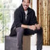 Lionel Richie HOME Allegro Storage Ottoman, Slate Grey, Soft Velvet Upholstery,