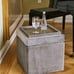 Lionel Richie HOME Allegro Storage Ottoman, Slate Grey, Soft Velvet Upholstery,