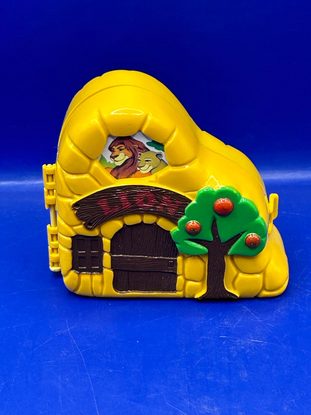 Vintage Polly Pocket Lion King Playhouse & 4 Figures 1990s