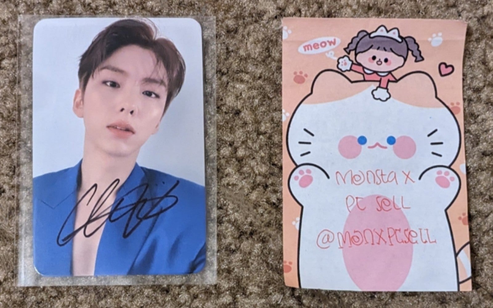 MONSTA X KIHYUN VOYAGER SIGNED FANSIGN PHOTOCARD