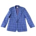 Pendleton Blazer Womens Size 12P Blue Virgin Wool Tartan Shoulder Pads Plaid
