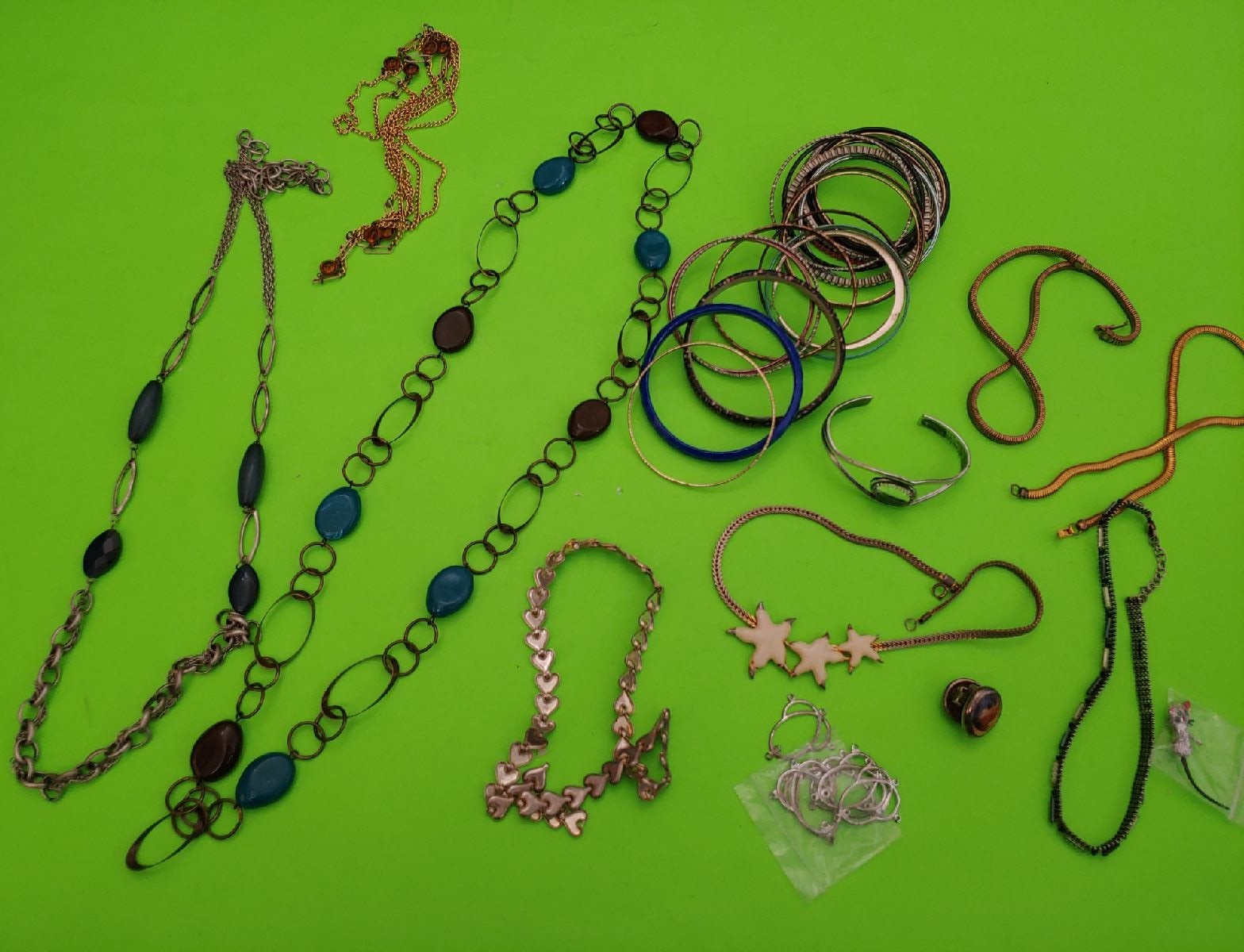 Jewelry Lot vintage bangles necklaces