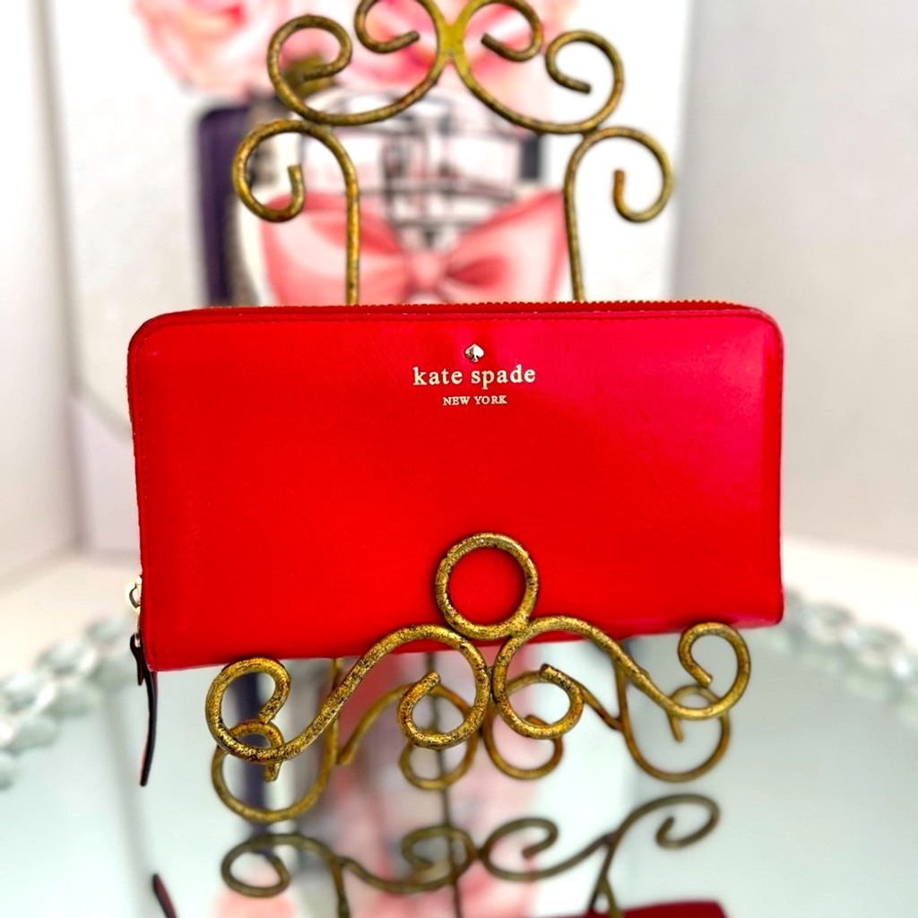 Kate Spade Red Madison Large Continental Wallet