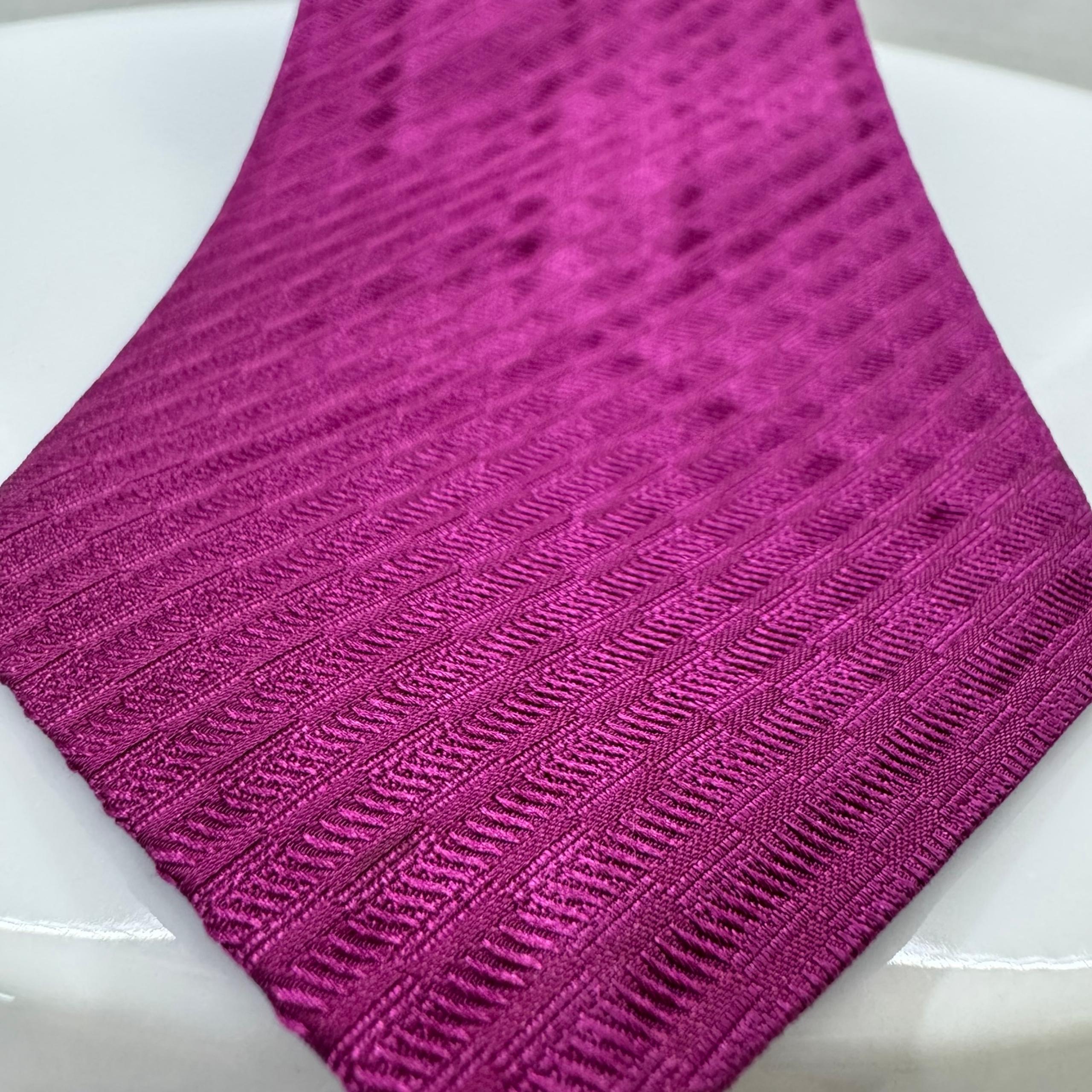 Vintage Kiton magenta Italian Silk Tie
