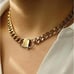 Chain Link Gold Plated Cuban Choker