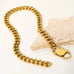 Chain Link Gold Plated Cuban Choker