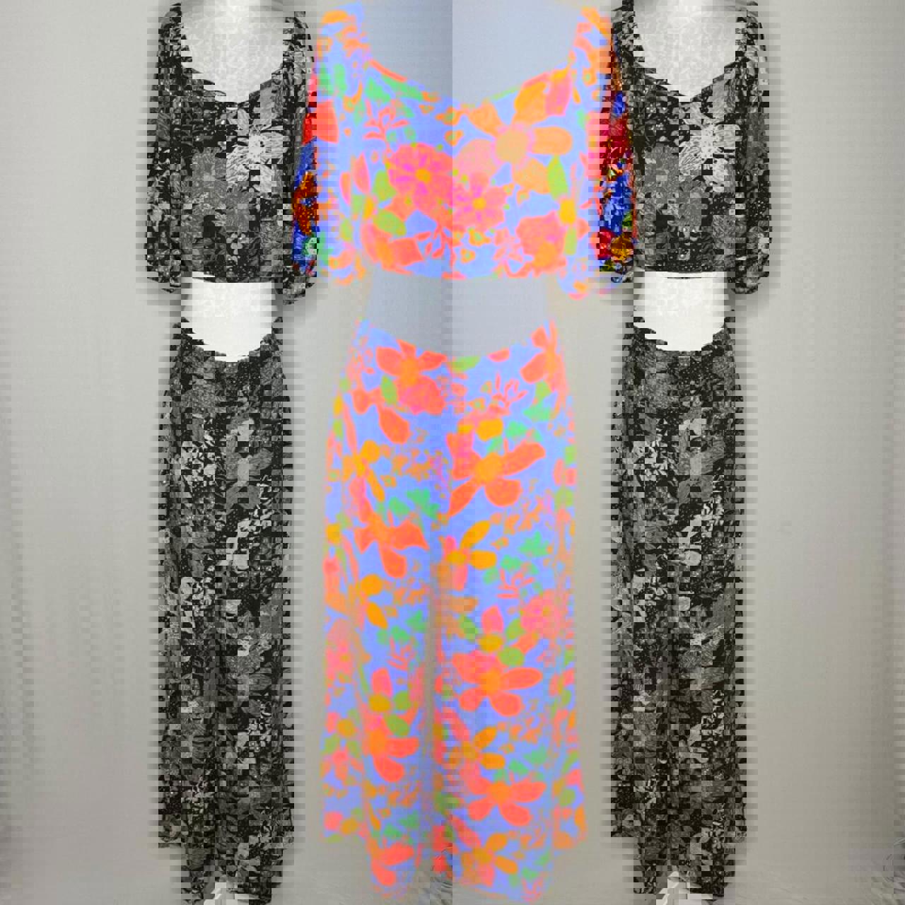 Sienna Sky Floral Print Two-Piece Set Sz L