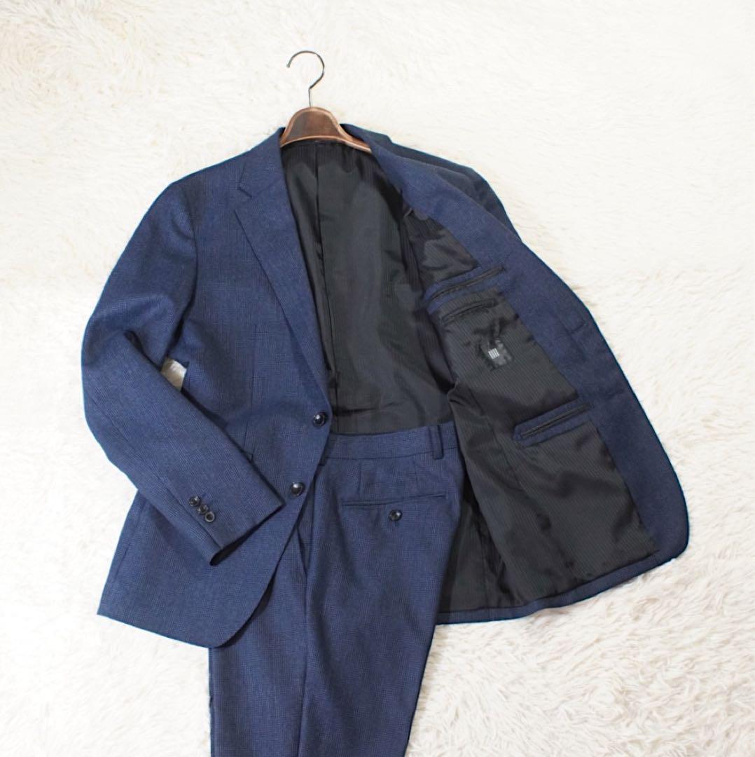 Excellent Condition New Zealand Mix Wool Suit (A6) Navy by Suit Select