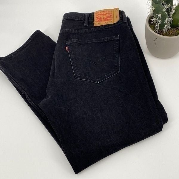 Levi's 501 Women's Denim Jeans Button Fly Straight Leg Black Size 42/30
