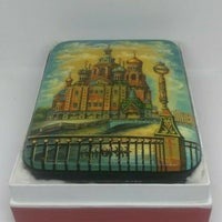 Fedoskino Pegockuho Russian Hand Painted Lacquer Jewerly/Trinket Box