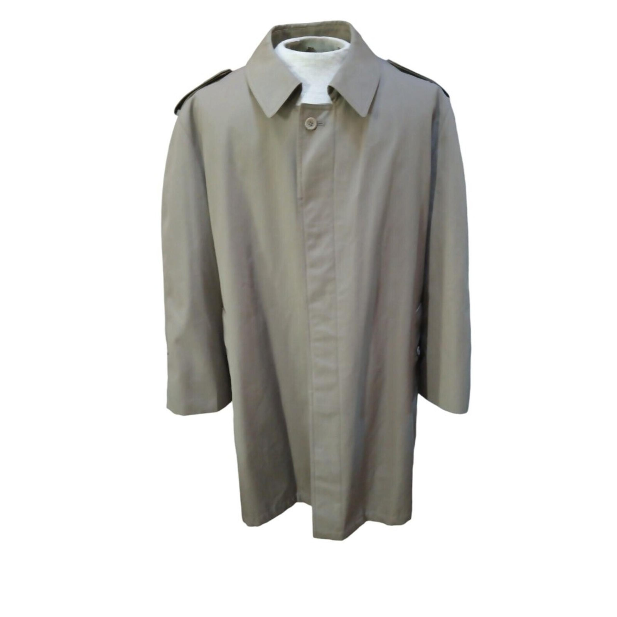 Oleg Cassini Signature Collection men's khaki All-Weather trench coat 46 REG