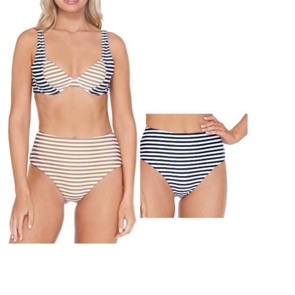 Raisins Bikini Full Moon Top and Reversible High Tide Bikini Bottom Ladies