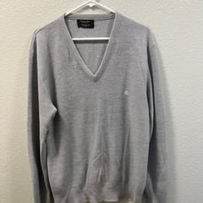 Christian Dior Monseur Vintage #3 Men Gray With CD Logo Gray Sweater Size Large