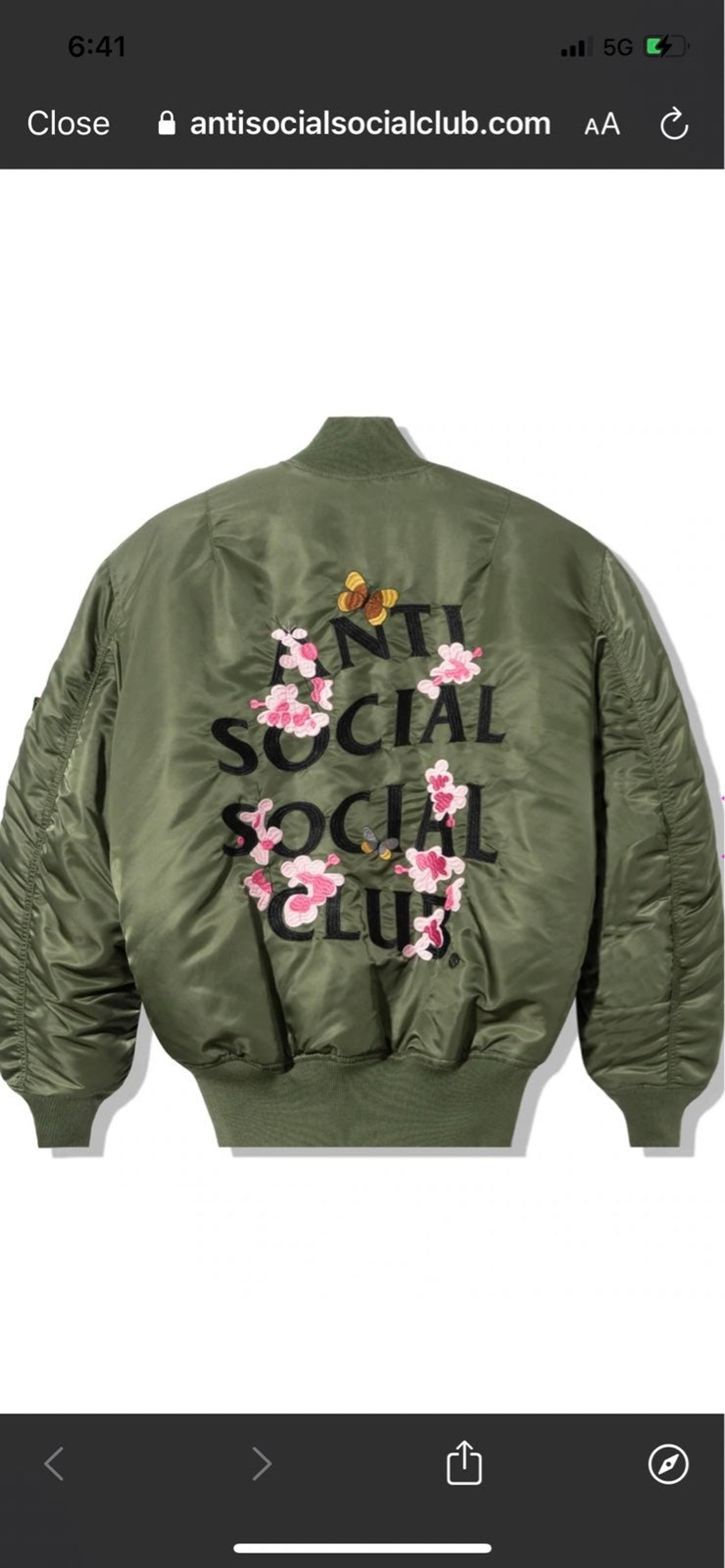 Alpha Industries x ASSC MA-1 Sage Jacket
