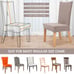 6 Brand New Chair Covers. Soft Stretchable Material.