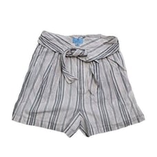 NWOT CeCe Stripe Metalic Paperbag Shorts