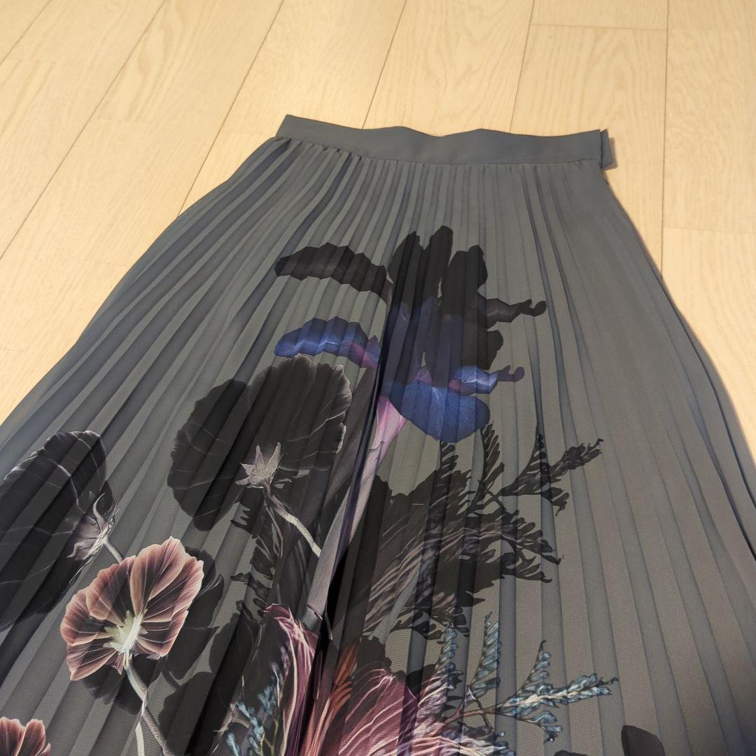 Ameri MEDI ROENTGEN FLOWER PLEATS SKIRT Pleated