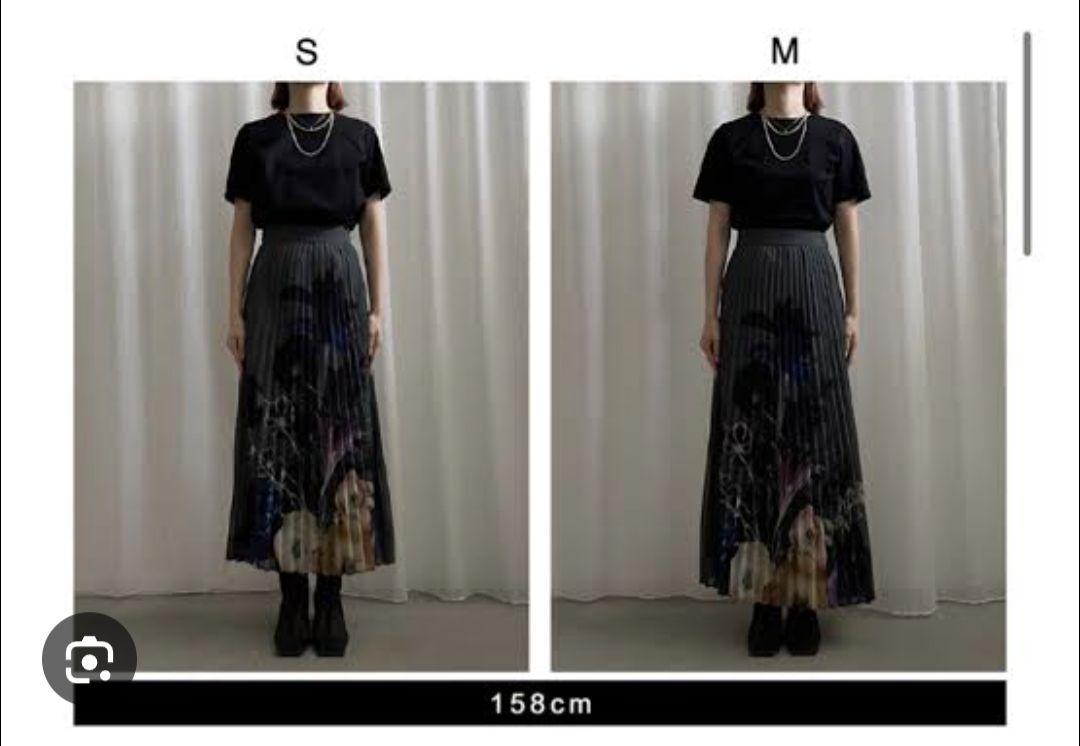 Ameri MEDI ROENTGEN FLOWER PLEATS SKIRT Pleated