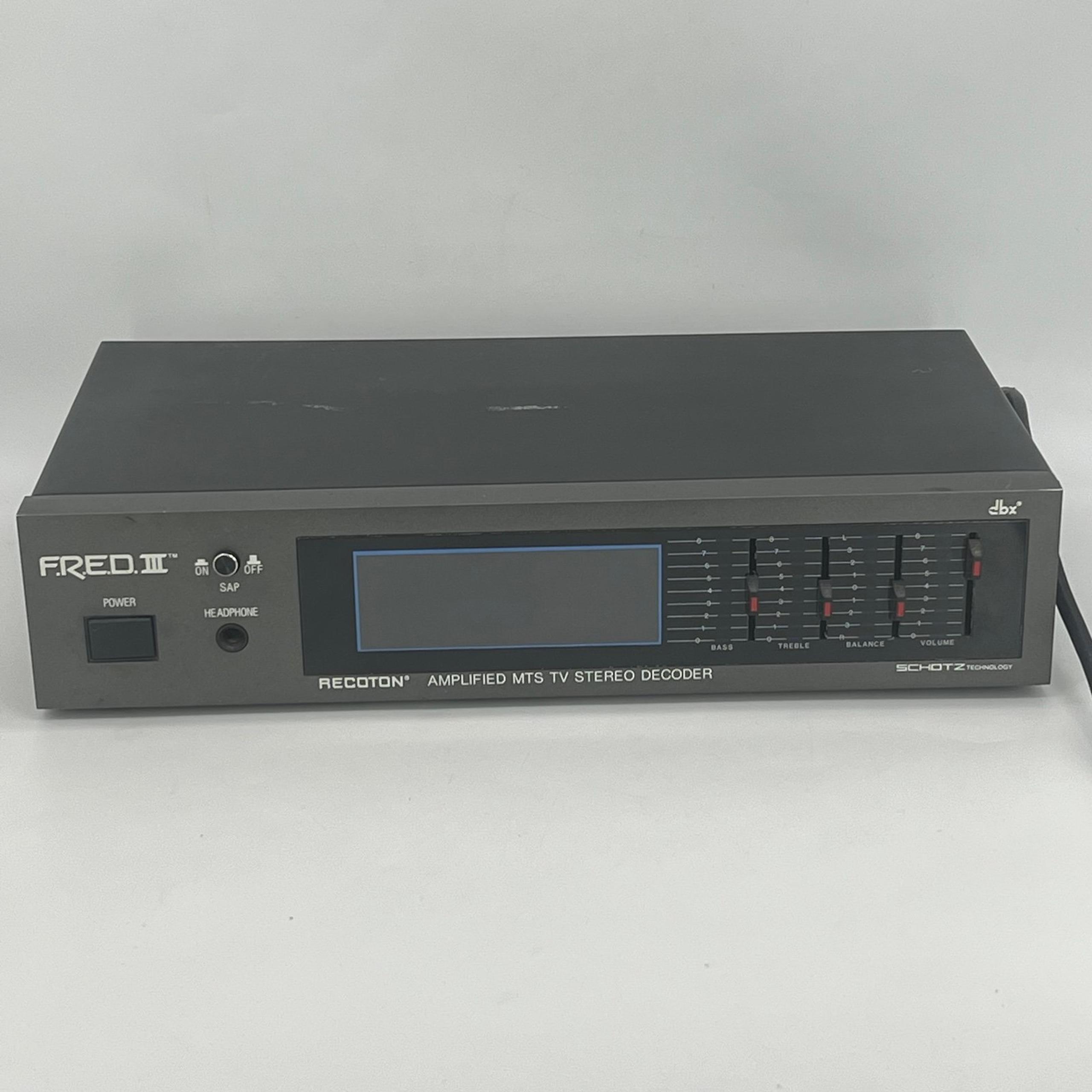 Vintage Recoton Schotz F.R.E.D III DBX Amplified Stereo Decoder Amp V624