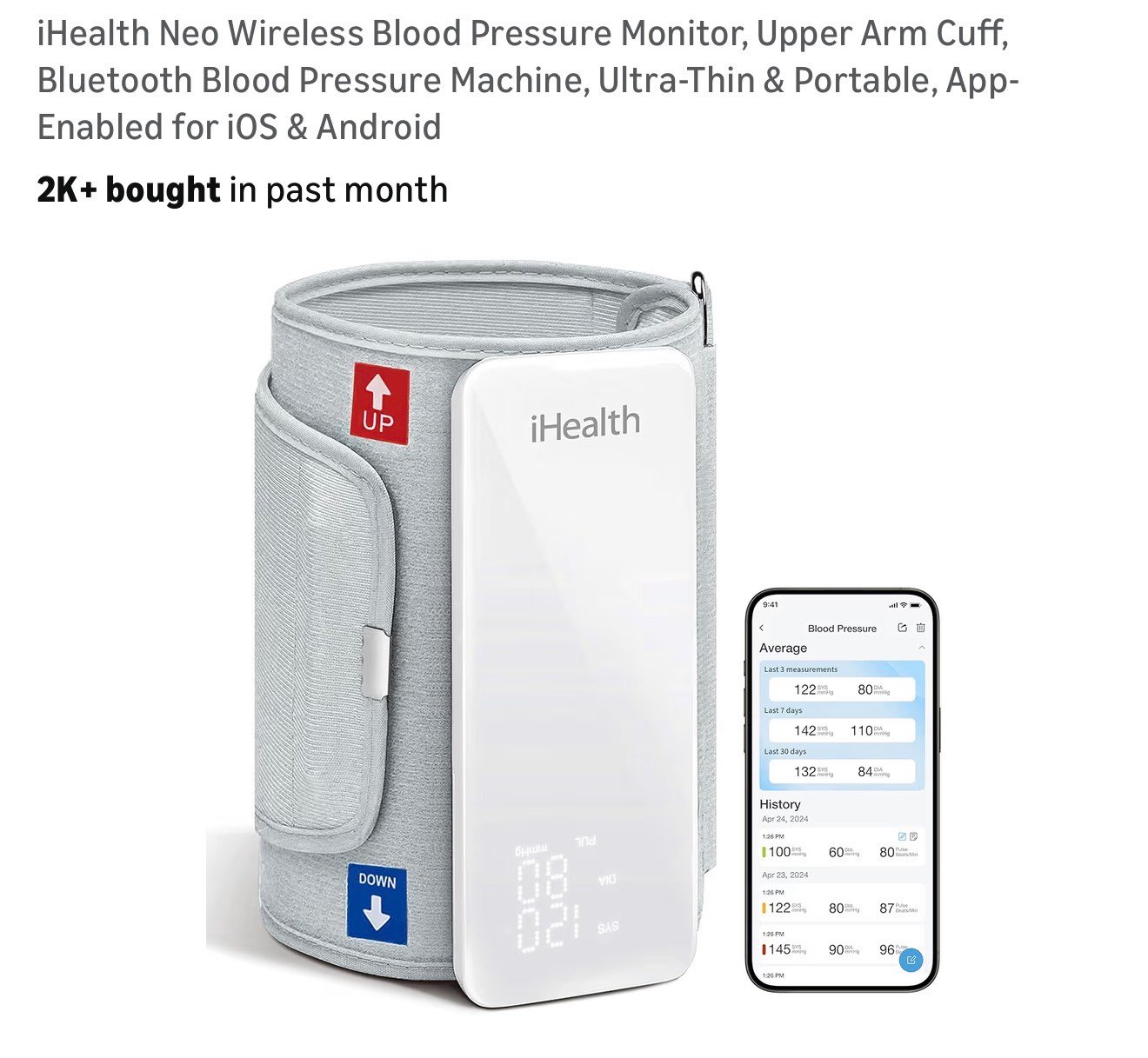 IHealth blood pressure machine