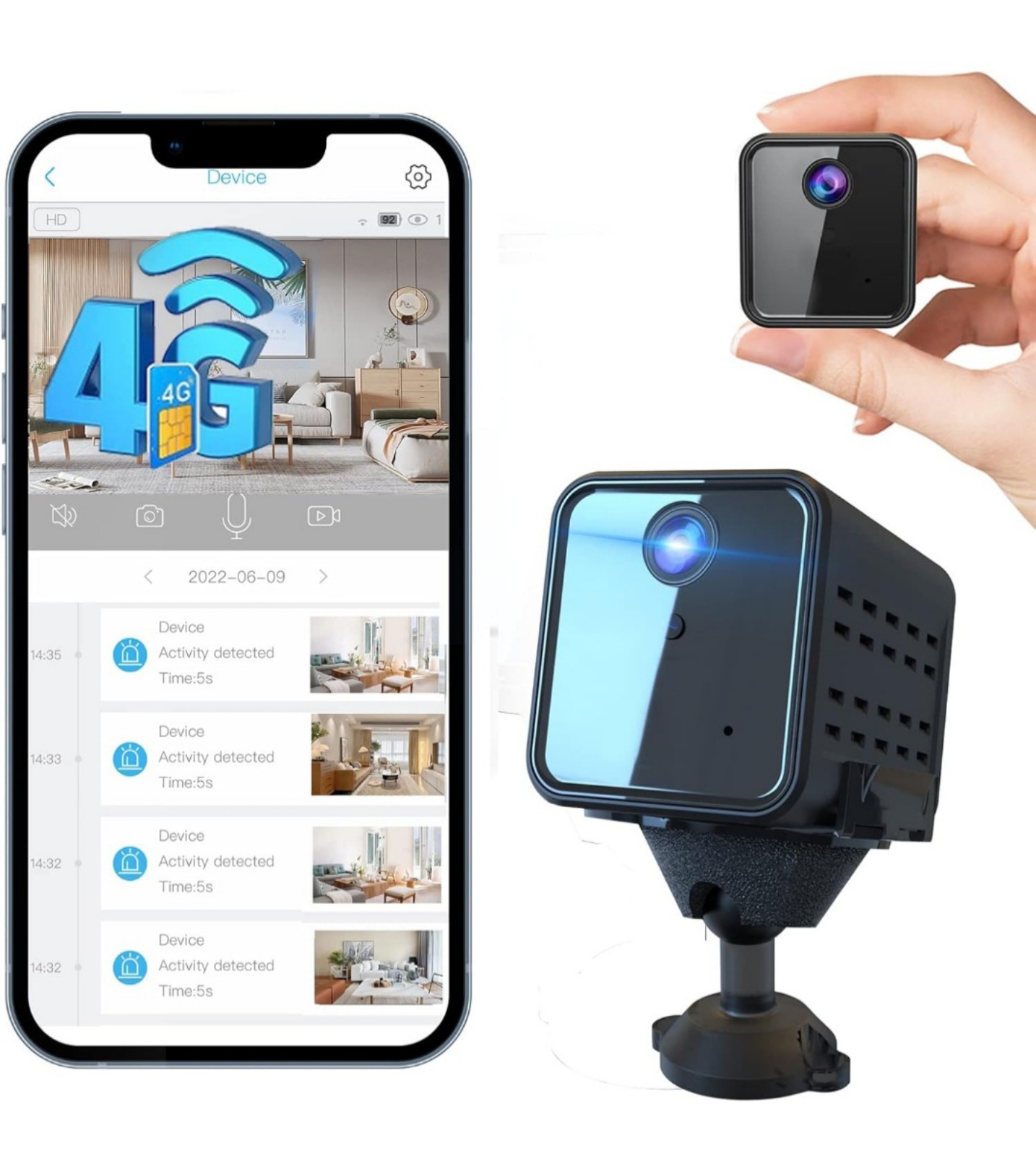 No WiFi Security Camera, Cellular Security Camera, SIM Card Included