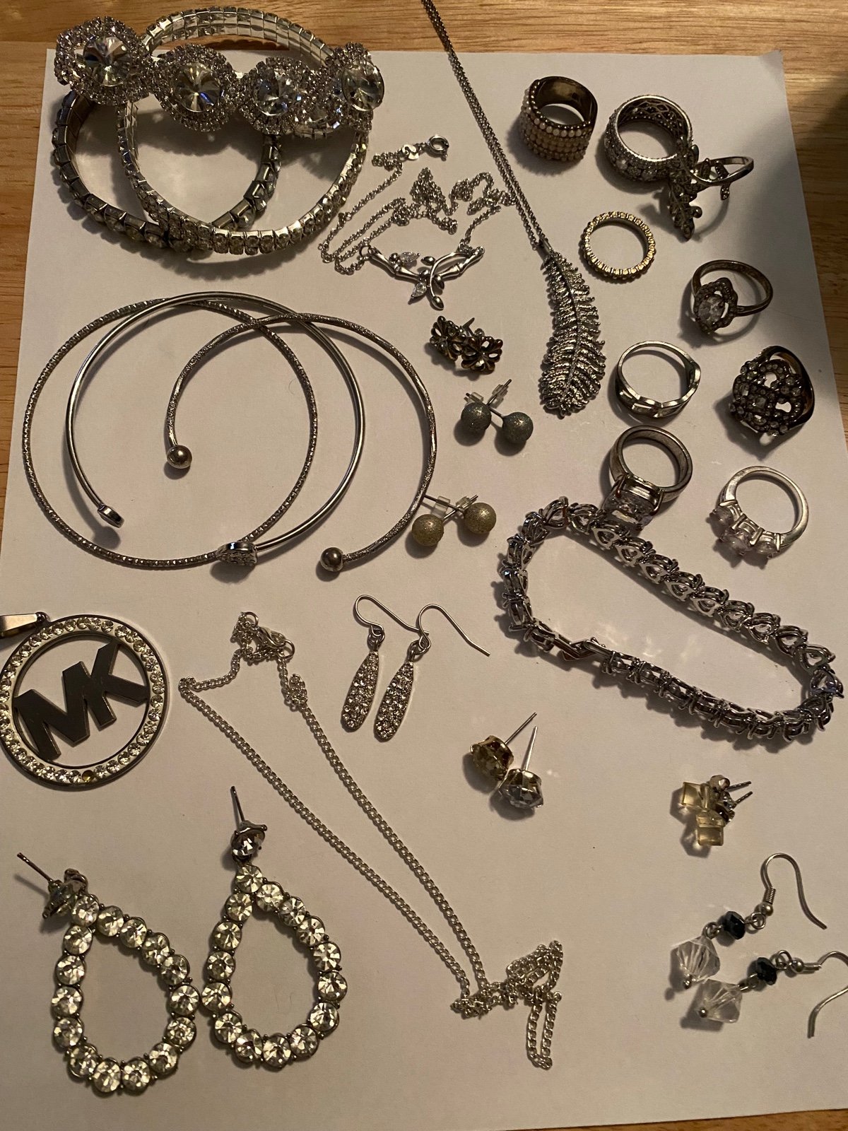 Massive Silver Sparkle Jewelry Lot