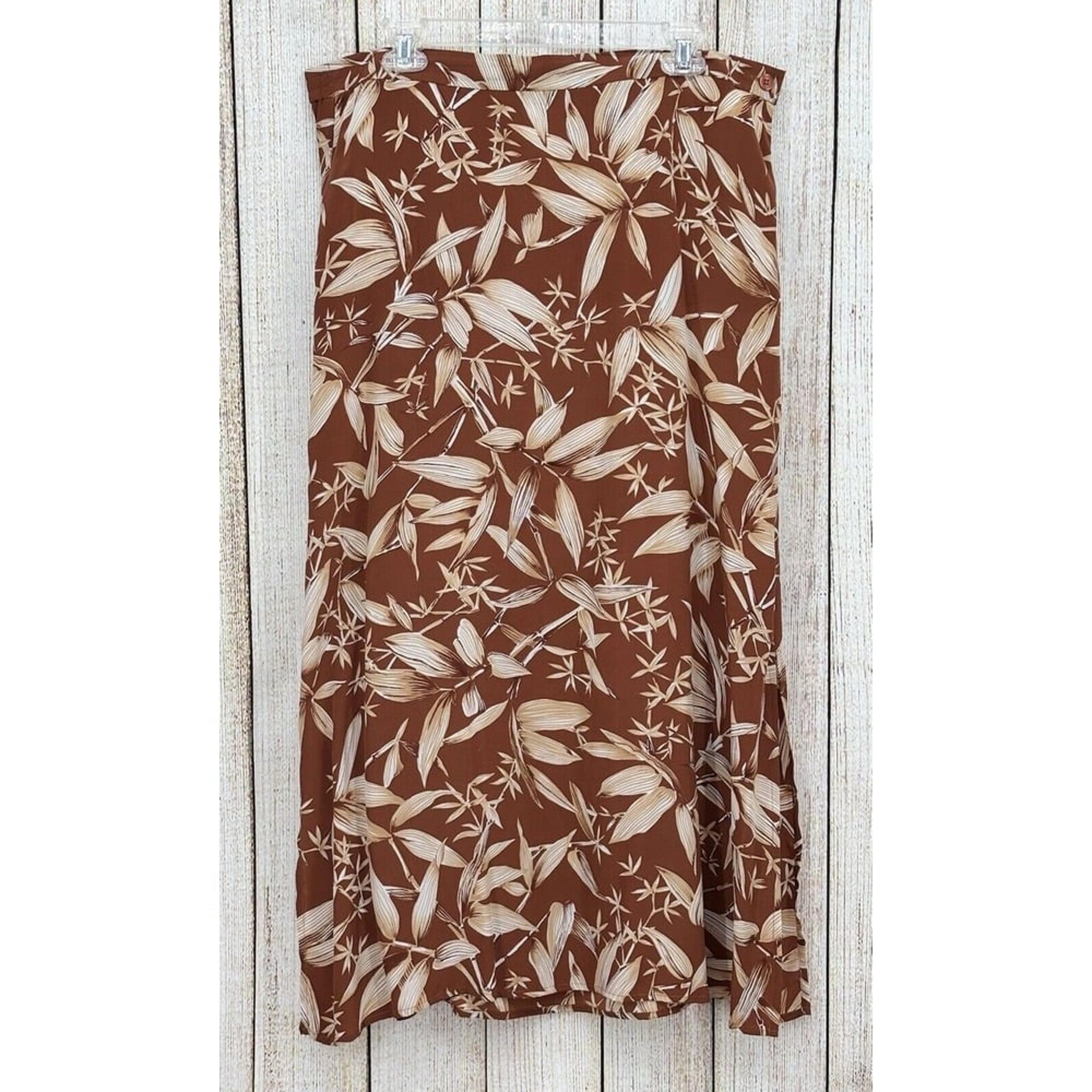 Vintage Diane Von Furstenburg Silk Assets Maxi Skirt Size Large Tropical Silk