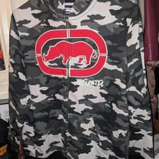 Ecko Unlimited kids camo/red zip up vintage hoodie