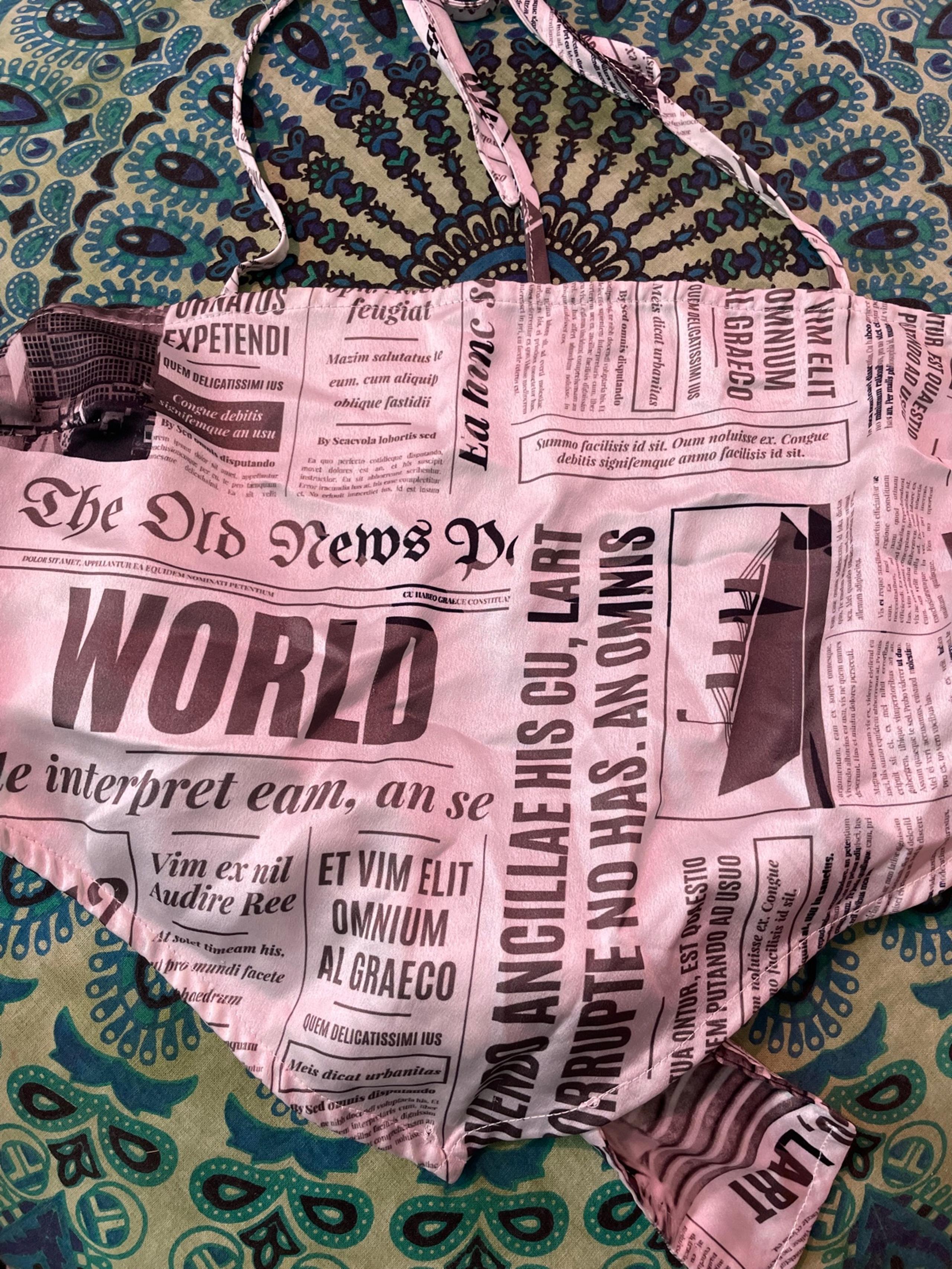 Newspaper halter top
