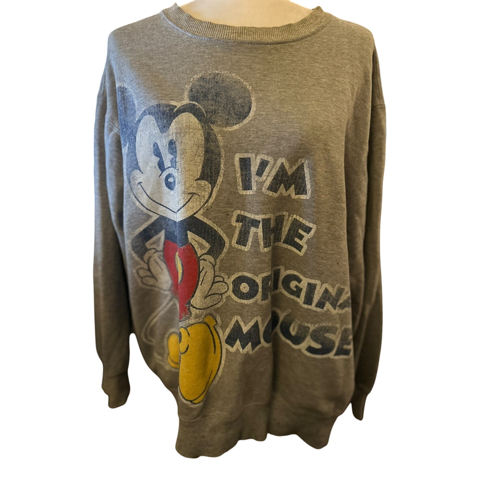 Vintage Mickey Mouse I Am the Original Mouse Crewneck Sweatshirt Sz L