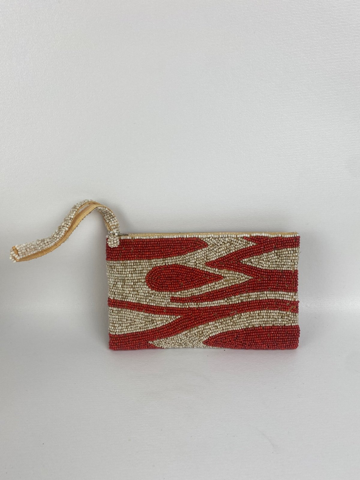 Hand Beaded Vintage Wristlet Cosmetic Bag Billford Wallet Purse