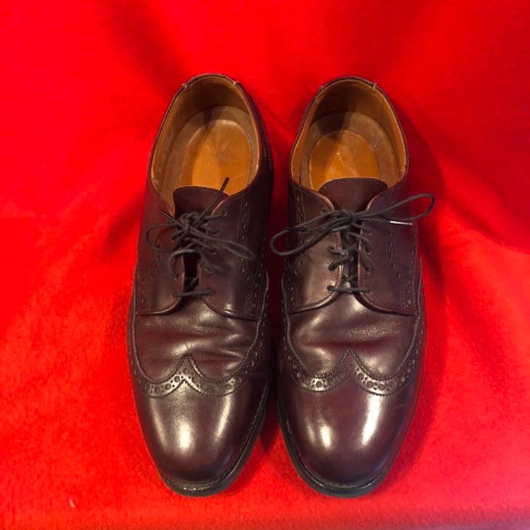 Allen Edmonds Corporate Casuals Wingtip Burgundy Leather Oxford Shoes 91/2 D