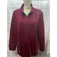 Karen Scott XL red zip up sweatshirt (2128)