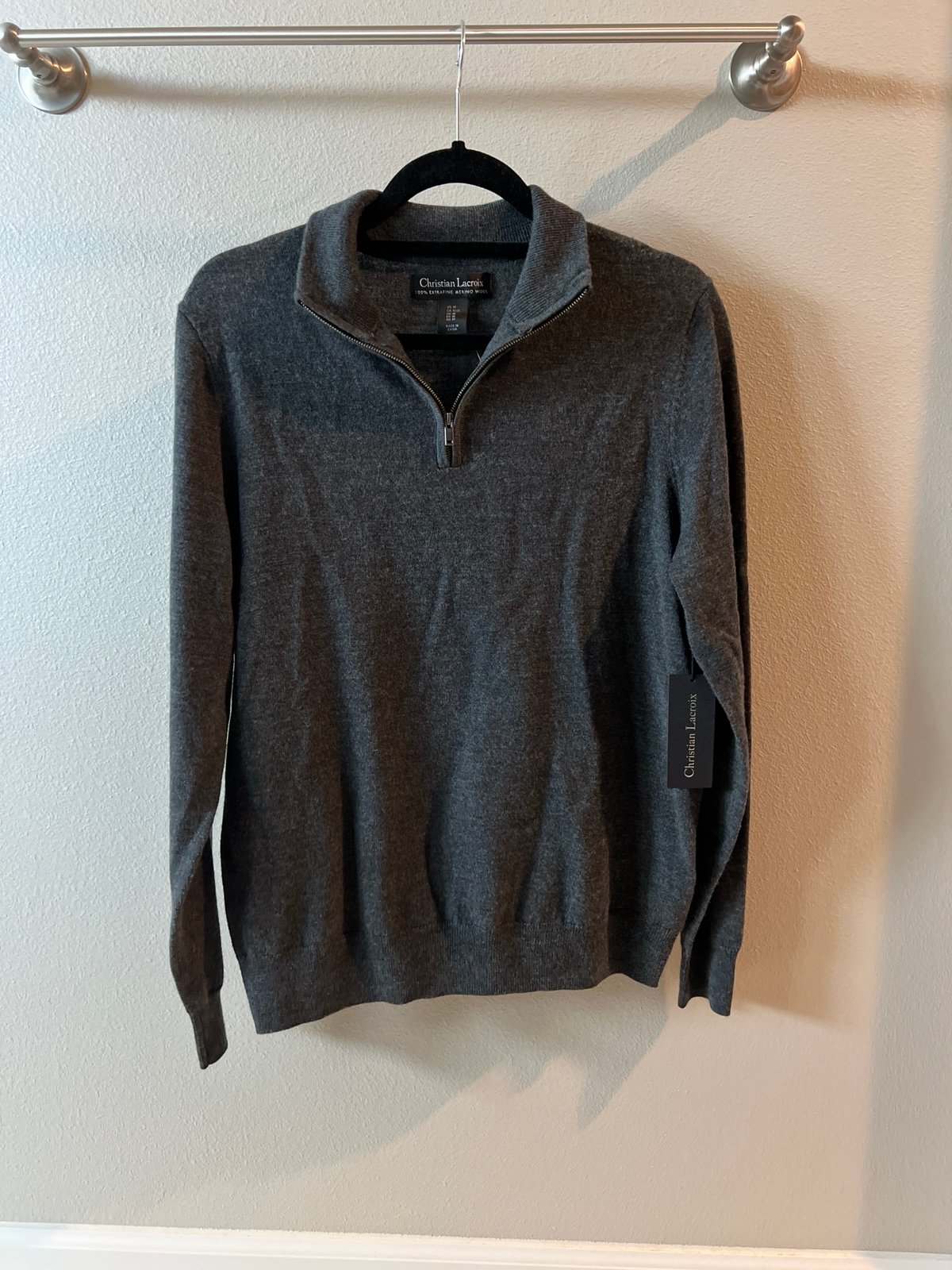 Christian Lacroix merino wool zip sweater