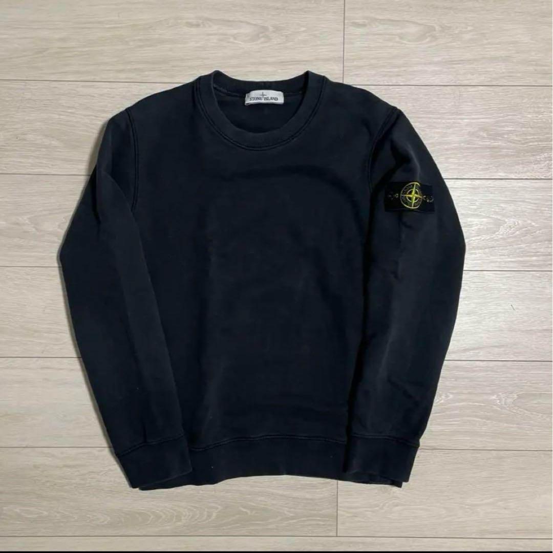 【Excellent Condition】STONE ISLAND Sweatshirt, Black, Size M