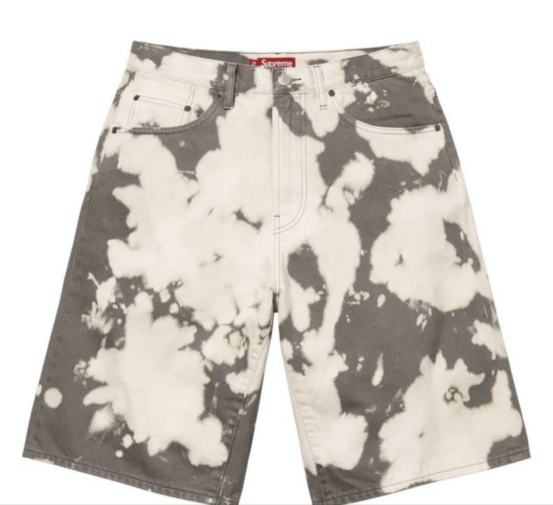 史上一番安い 25ss Bleached Short Denim Baggy Supreme パンツ