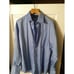 SAKS FIFTH AVENUE MENS BLUE 100%COTTON DRESS SHIRT FRENCH CUFFS SIZE:17.5/34-35