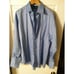 SAKS FIFTH AVENUE MENS BLUE 100%COTTON DRESS SHIRT FRENCH CUFFS SIZE:17.5/34-35